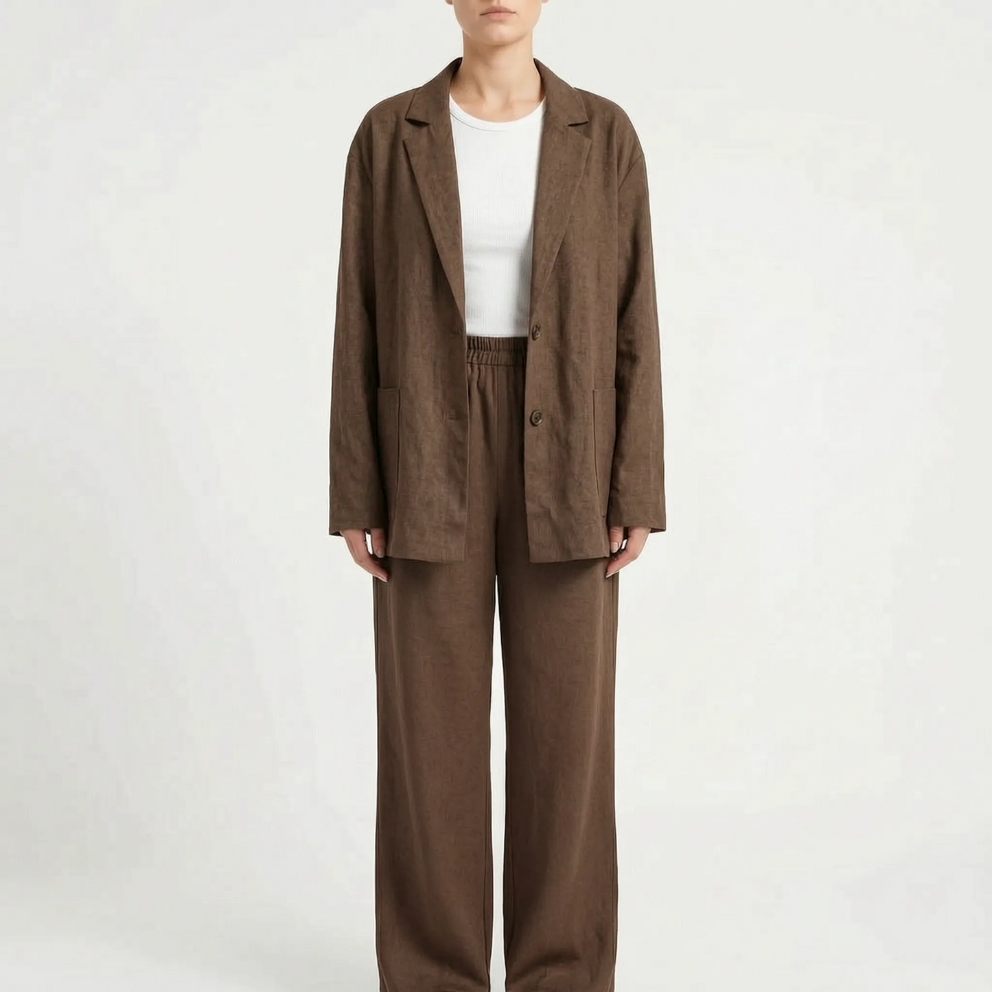 Loose Fit Two Piece Trouser Set - Desiree