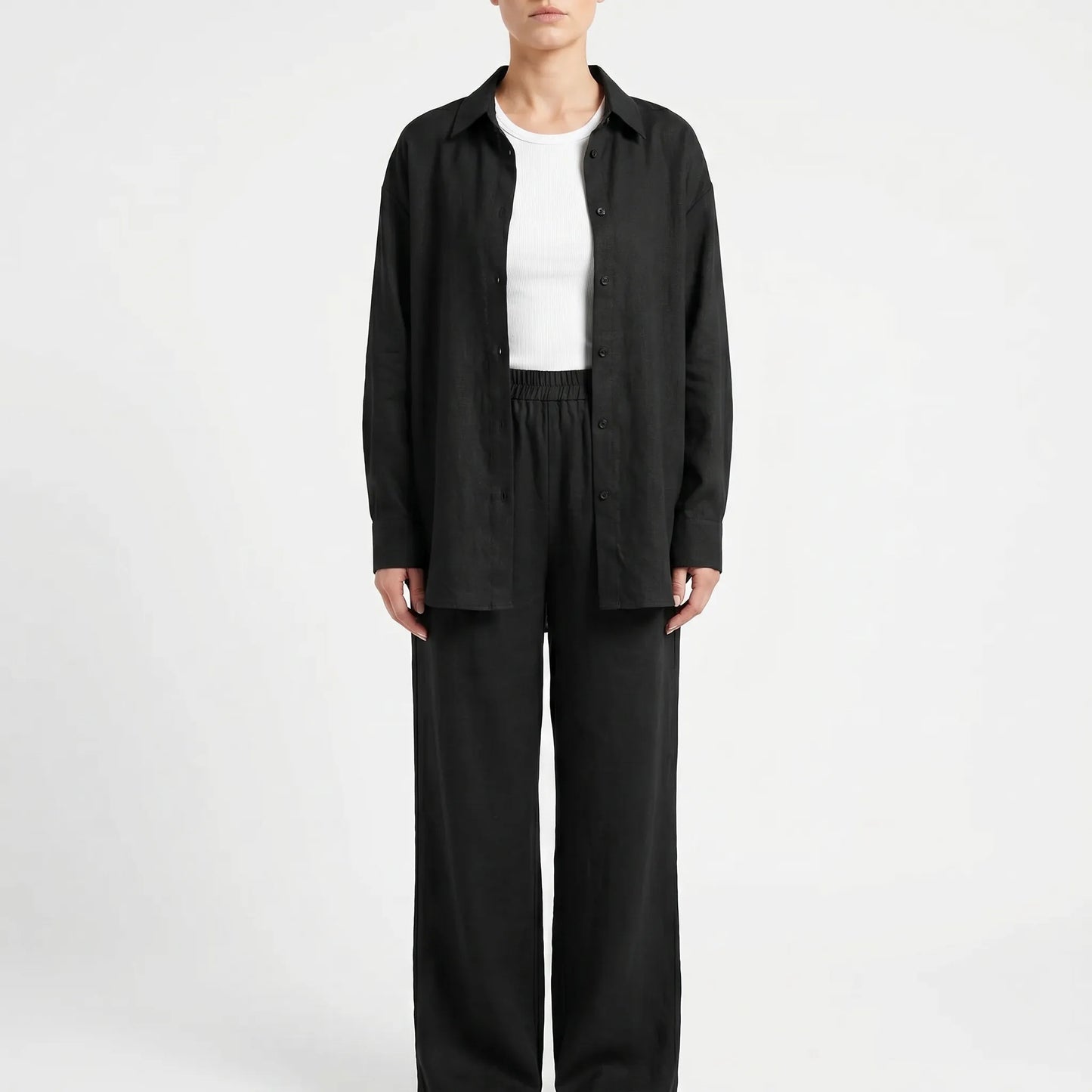 Loose Fit Two Piece Trouser Set - Desiree