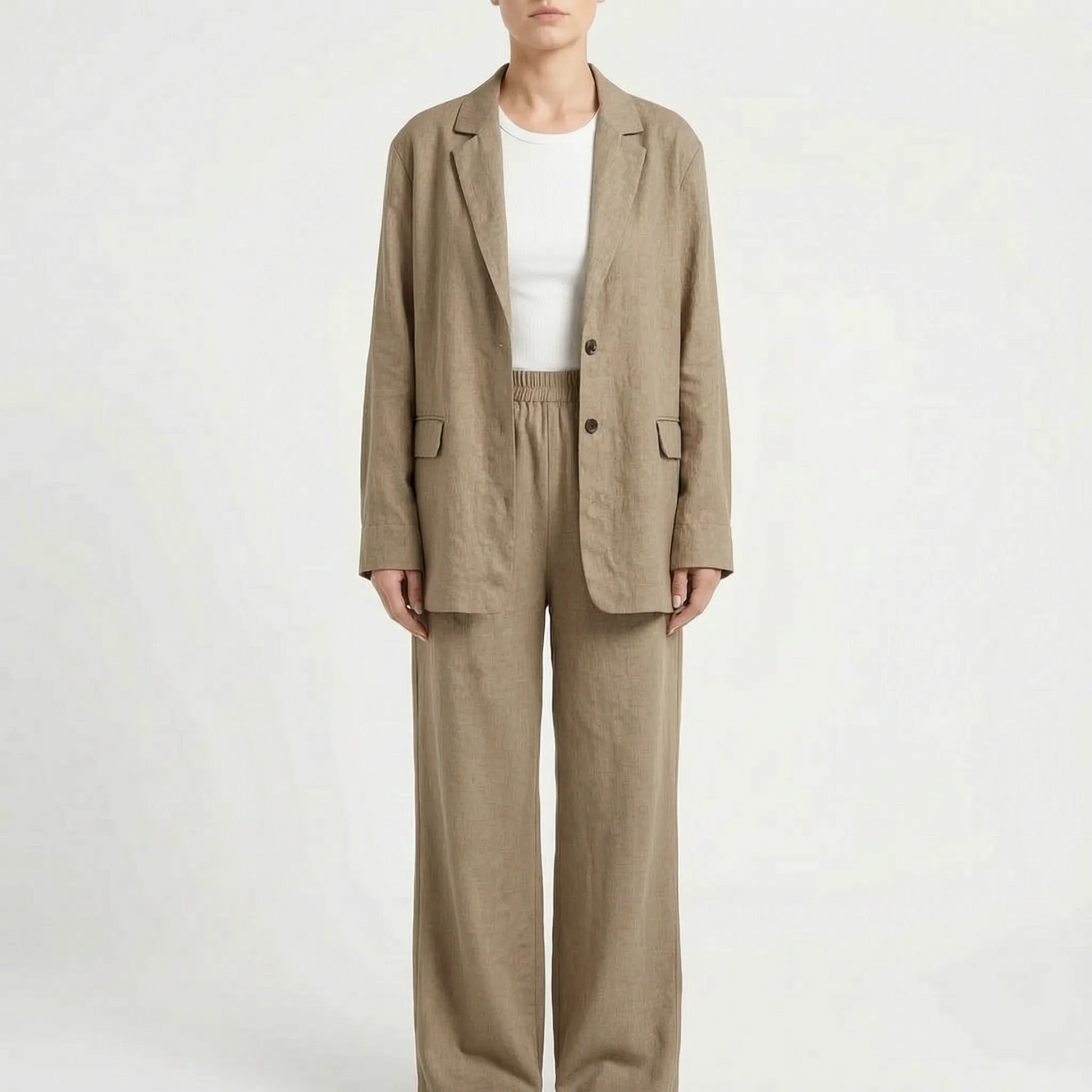 Loose Fit Two Piece Trouser Set - Desiree