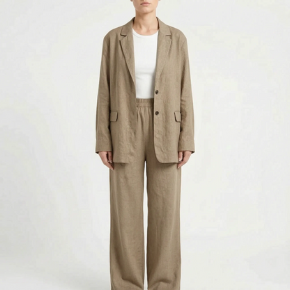 Loose Fit Two Piece Trouser Set - Desiree
