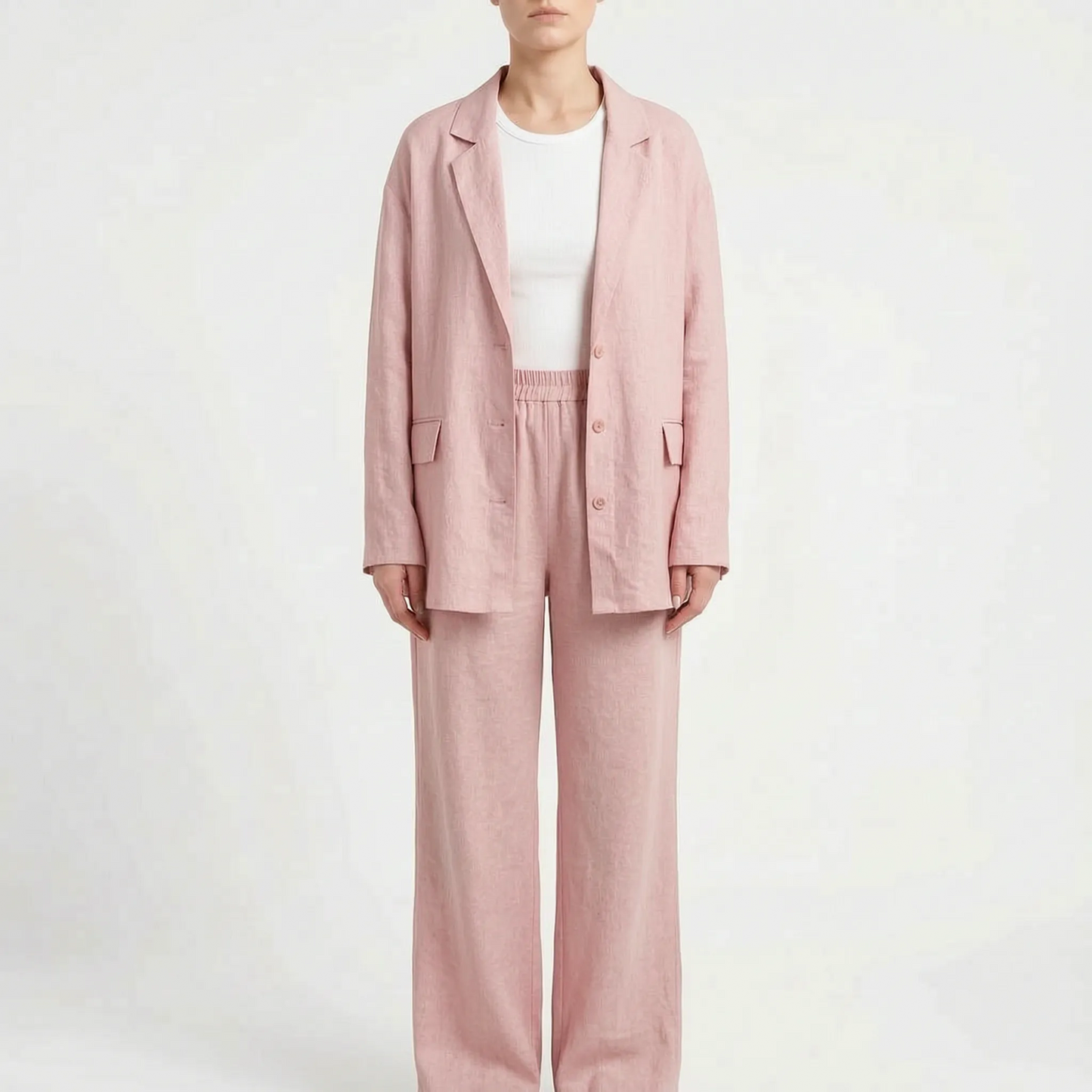 Loose Fit Two Piece Trouser Set - Desiree