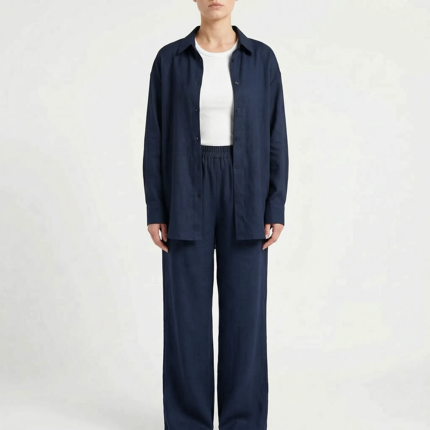 Loose Fit Two Piece Trouser Set - Desiree