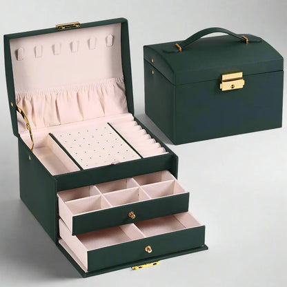 Jewellery box with 3 drawers and luxurious velvet interior – Amylin