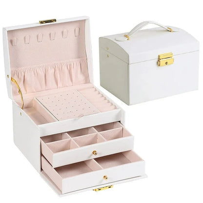 Jewellery box with 3 drawers and luxurious velvet interior – Amylin