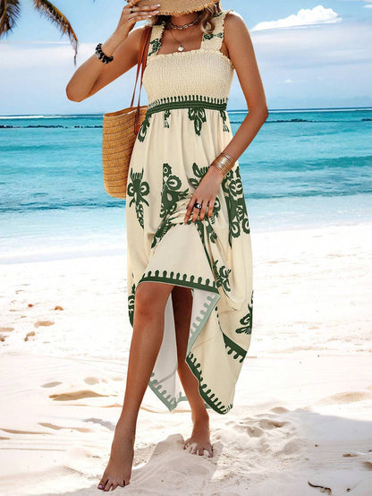 Trendy summer dress with a feminine silhouette and wrap effect – Sascha