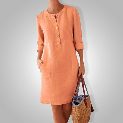 Autumnal dress in warm colours – Nika