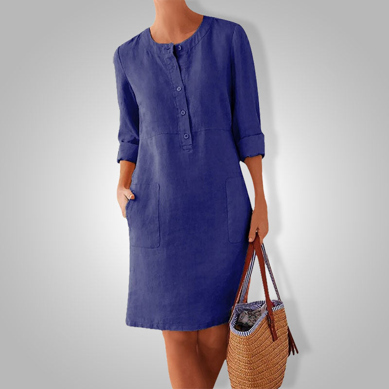 Autumnal dress in warm colours – Nika