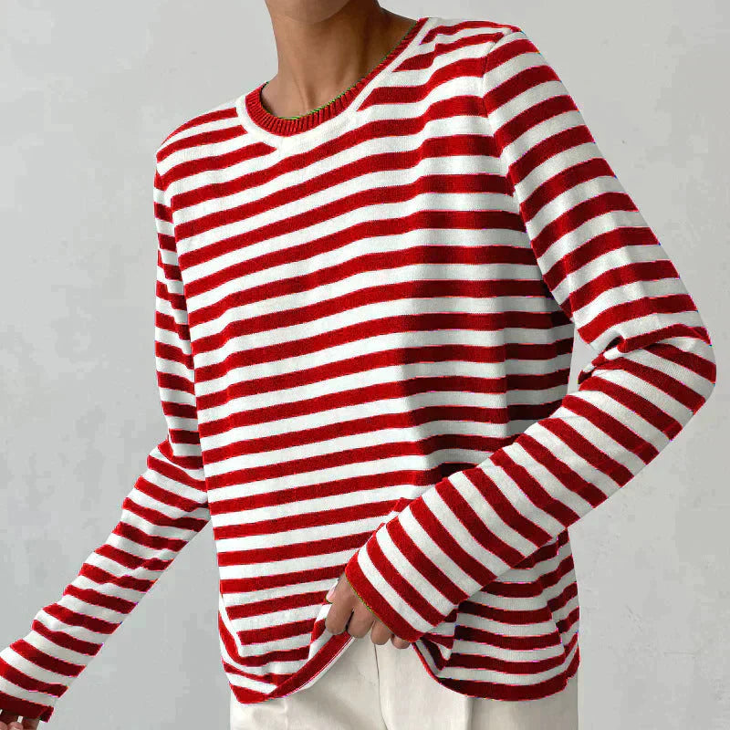 Stylish Striped T-Shirt Made of Lightweight Fabric - StreifenLeicht