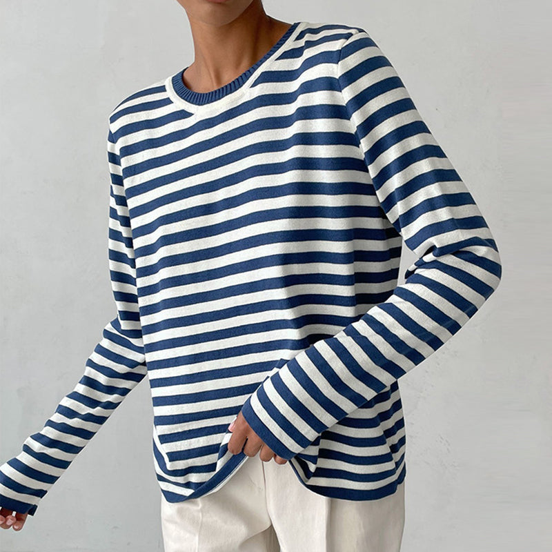 Stylish Striped T-Shirt Made of Lightweight Fabric - StreifenLeicht