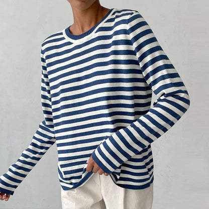 Stylish Striped T-Shirt Made of Lightweight Fabric - StreifenLeicht