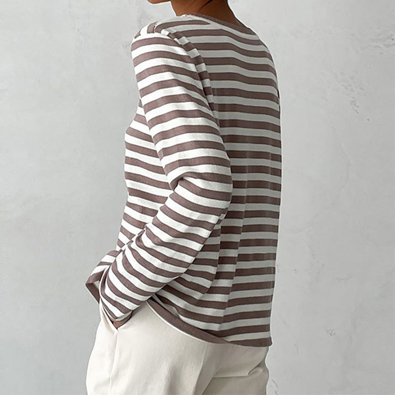 Stylish Striped T-Shirt Made of Lightweight Fabric - StreifenLeicht