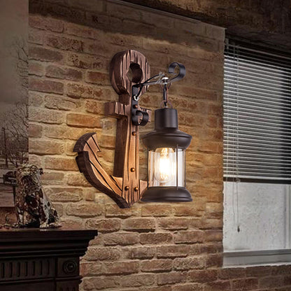 Wooden Anchor LED Wall Lamp – Nautica