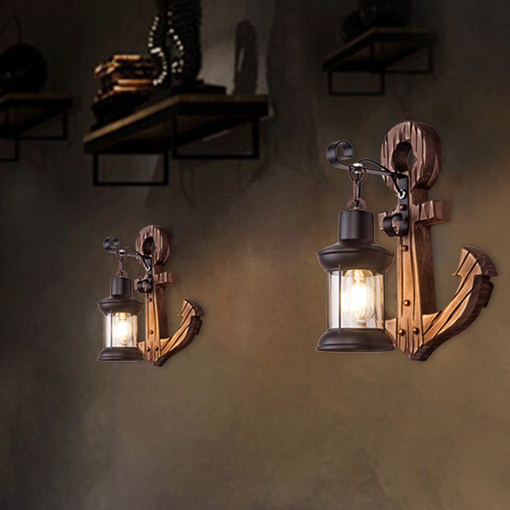Wooden Anchor LED Wall Lamp – Nautica