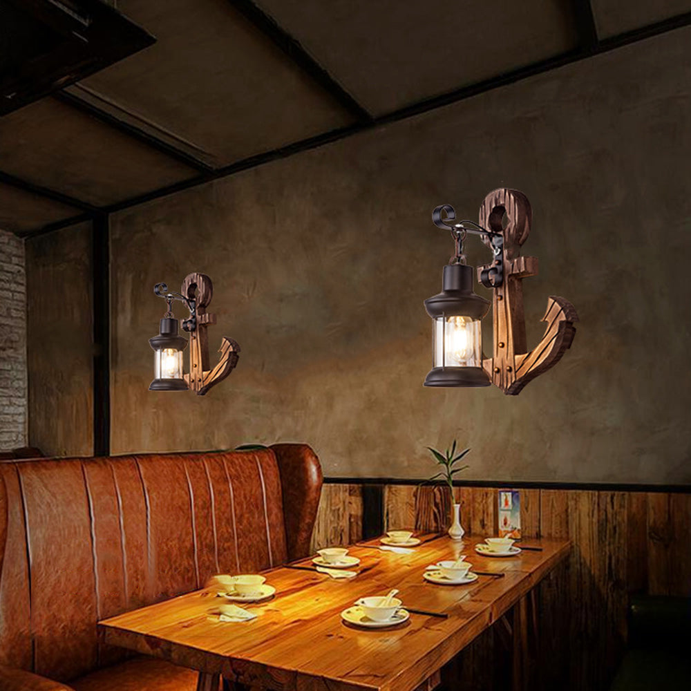 Wooden Anchor LED Wall Lamp – Nautica