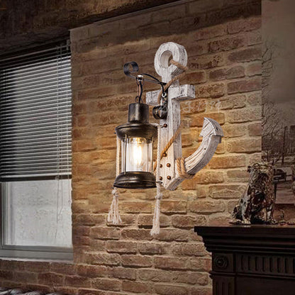 Wooden Anchor LED Wall Lamp – Nautica