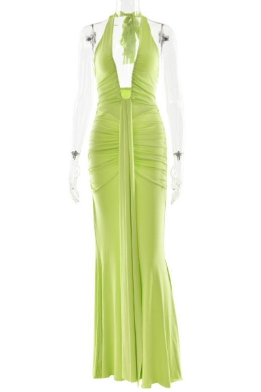 Maxikleid Mit Tiefem V Ausschnitt - Alisha