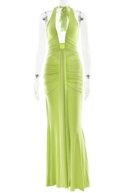 Maxikleid Mit Tiefem V Ausschnitt - Alisha