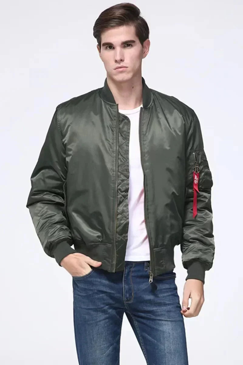 Unisex Premium Bomber Jacket with Zip - Alex