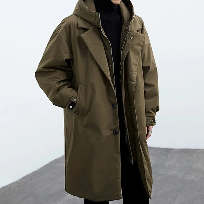 Men's Classic Parka Trench Coat - Armando