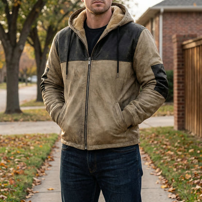 Men's Straight-Cut Hooded Jacket - Rasmus