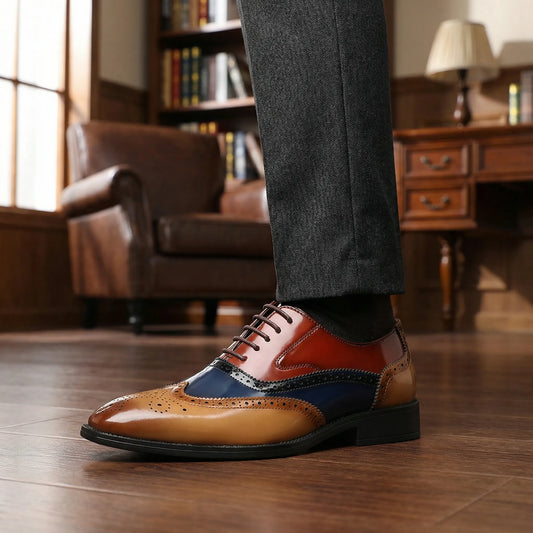 Men's Wingtip Brogue Shoes - Noel