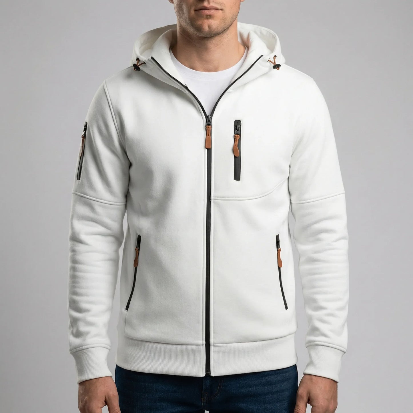Men's Zip-Up Hooded Sweatshirt - Noel