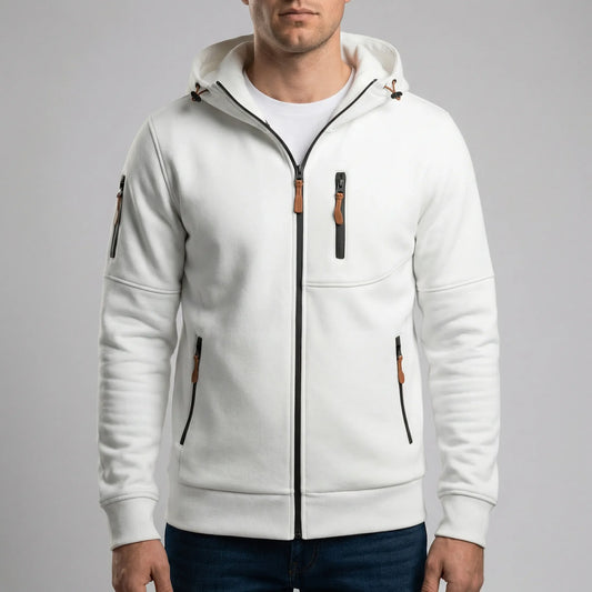 Men's Zip-Up Hooded Sweatshirt - Noel