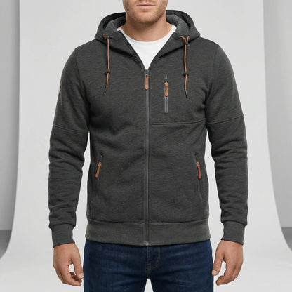 Men's Zip-Up Hooded Sweatshirt - Noel