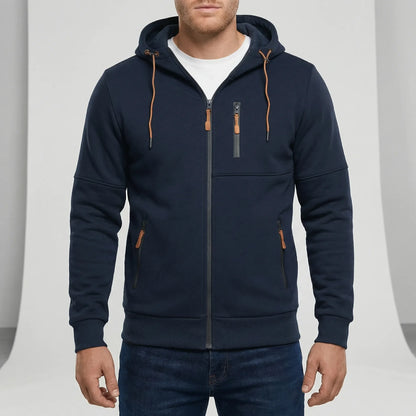 Men's Zip-Up Hooded Sweatshirt - Noel