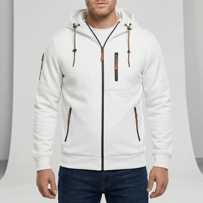 Men's Zip-Up Hooded Sweatshirt - Noel