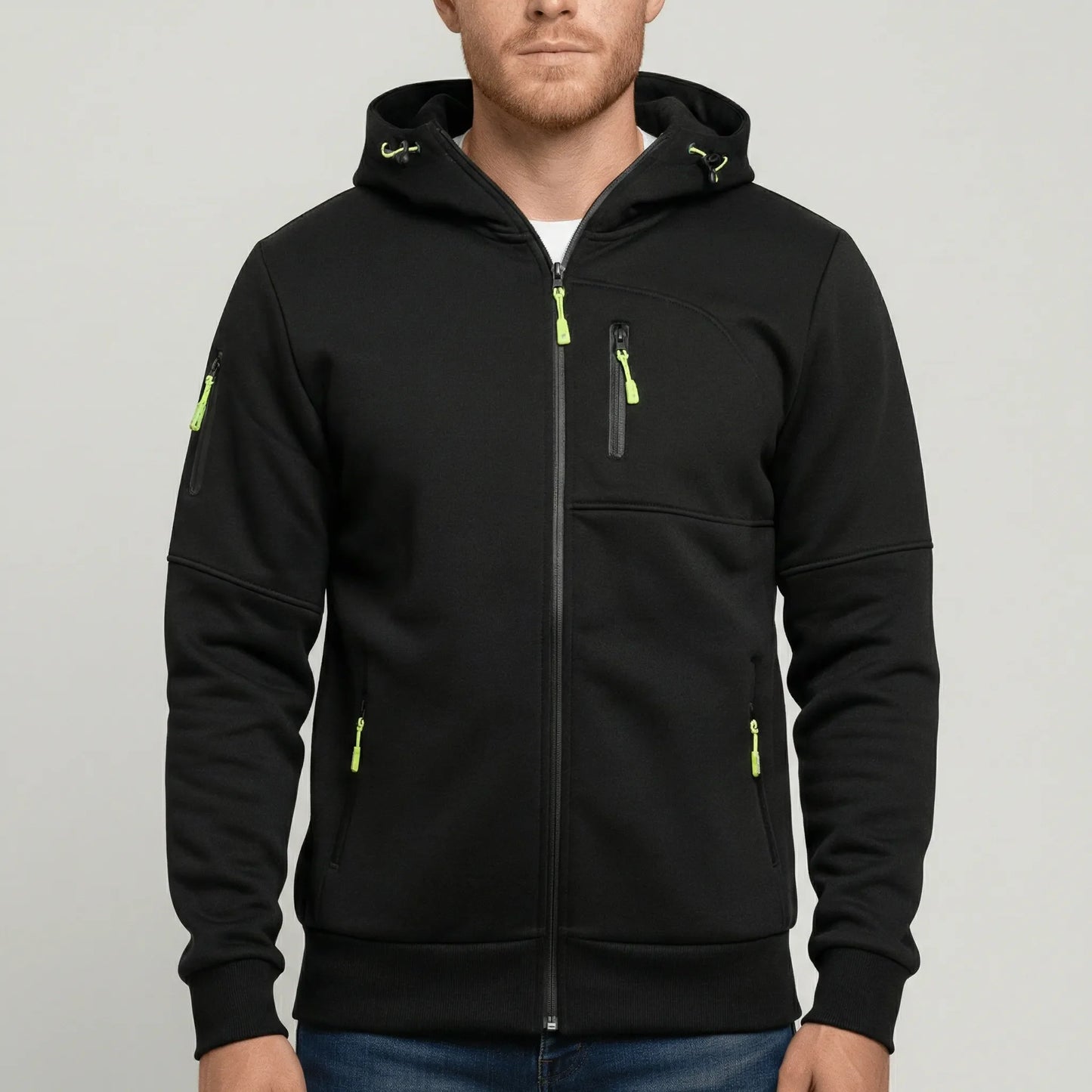 Men's Zip-Up Hooded Sweatshirt - Noel