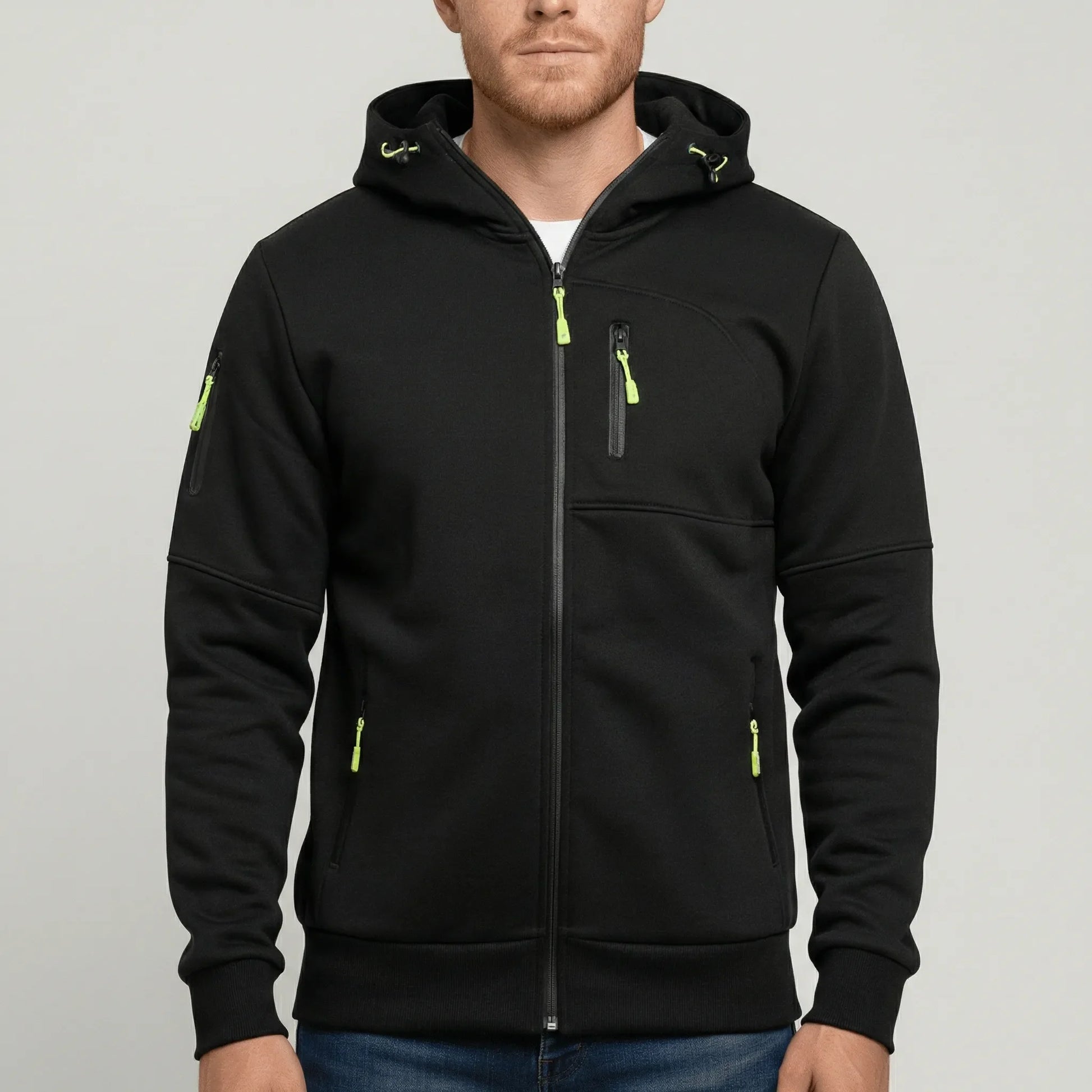 Men's Zip-Up Hooded Sweatshirt - Noel