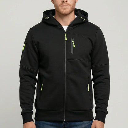 Men's Zip-Up Hooded Sweatshirt - Noel