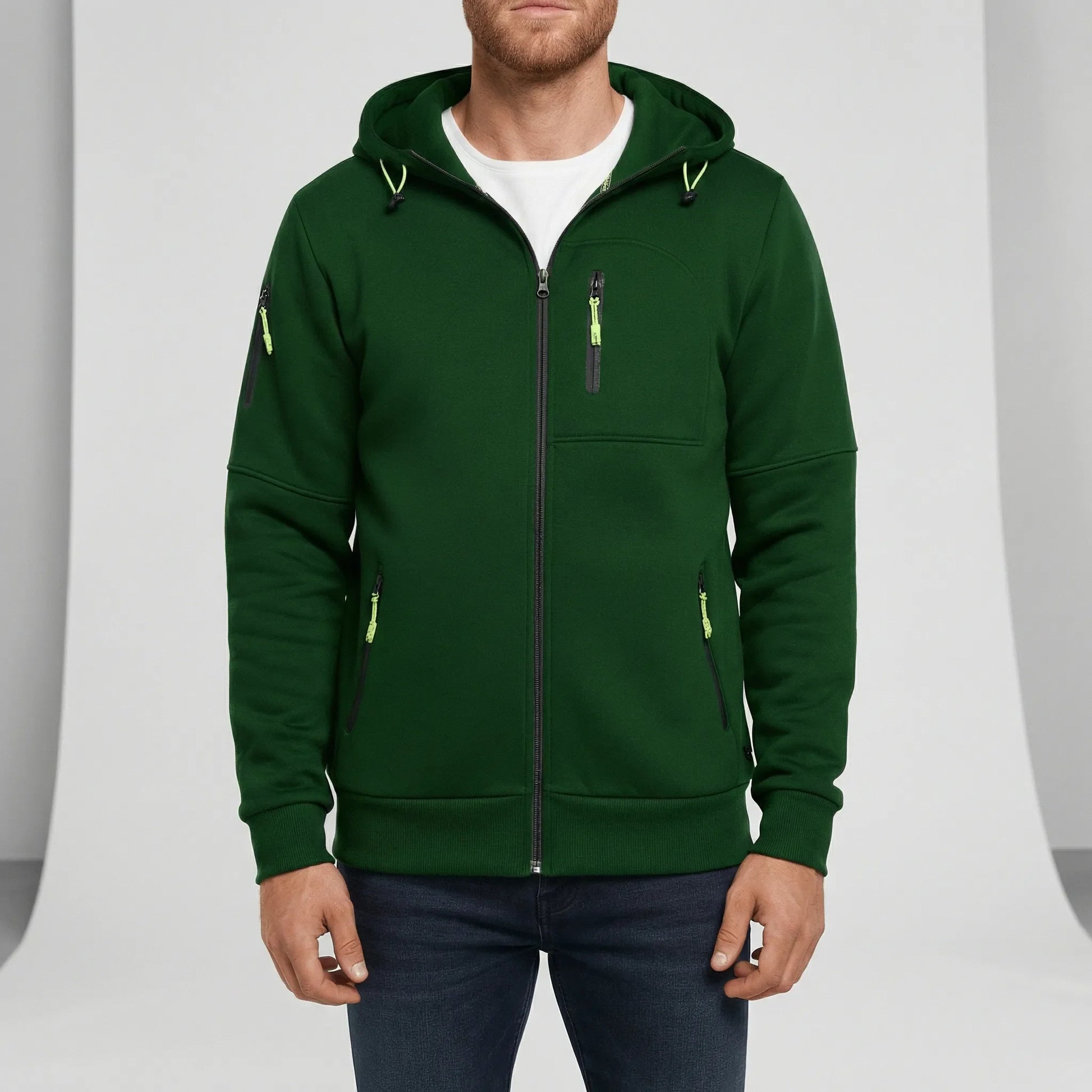Men's Zip-Up Hooded Sweatshirt - Noel