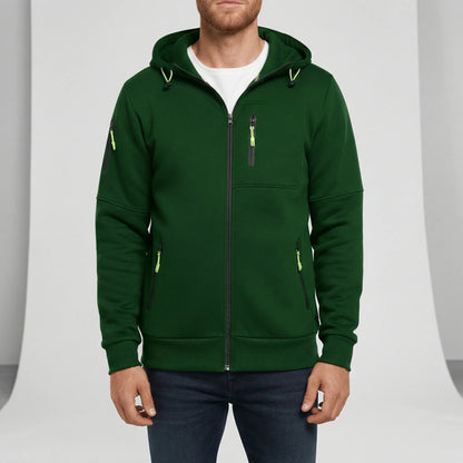 Men's Zip-Up Hooded Sweatshirt - Noel