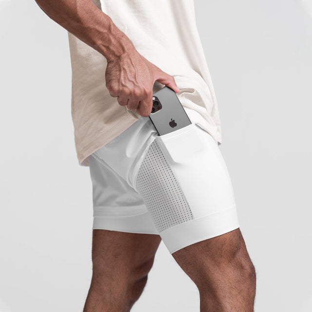 Trendy sports shorts with breathable material and side pocket – Marky