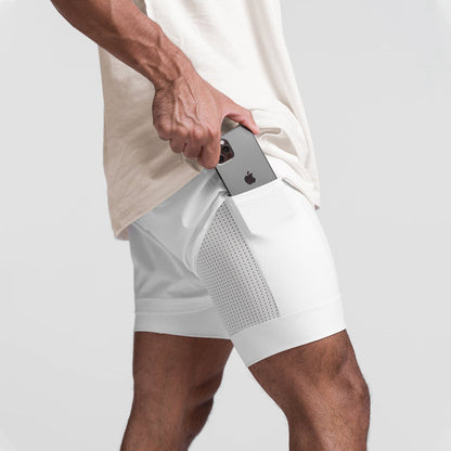 Trendy sports shorts with breathable material and side pocket – Marky