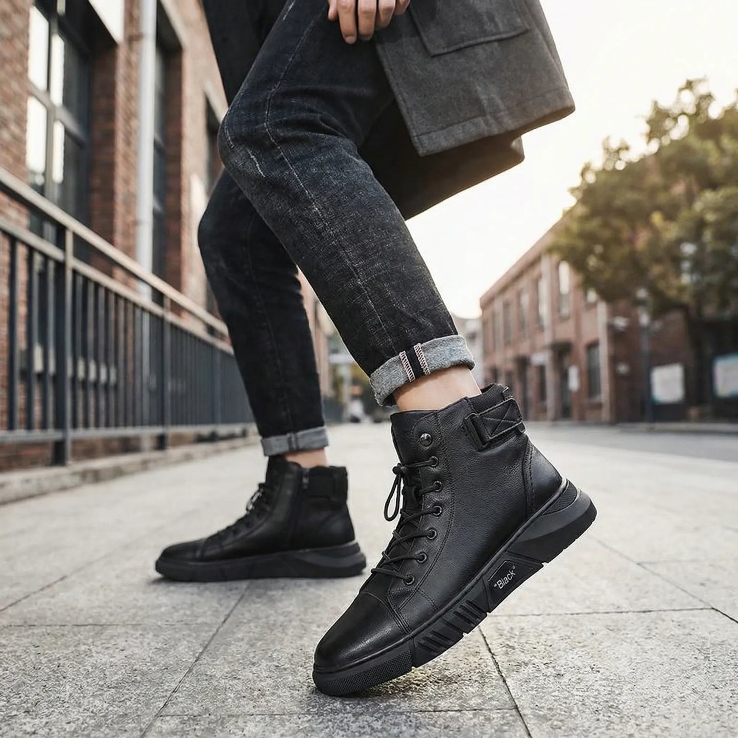 Mens High Top Trainers - Laurence