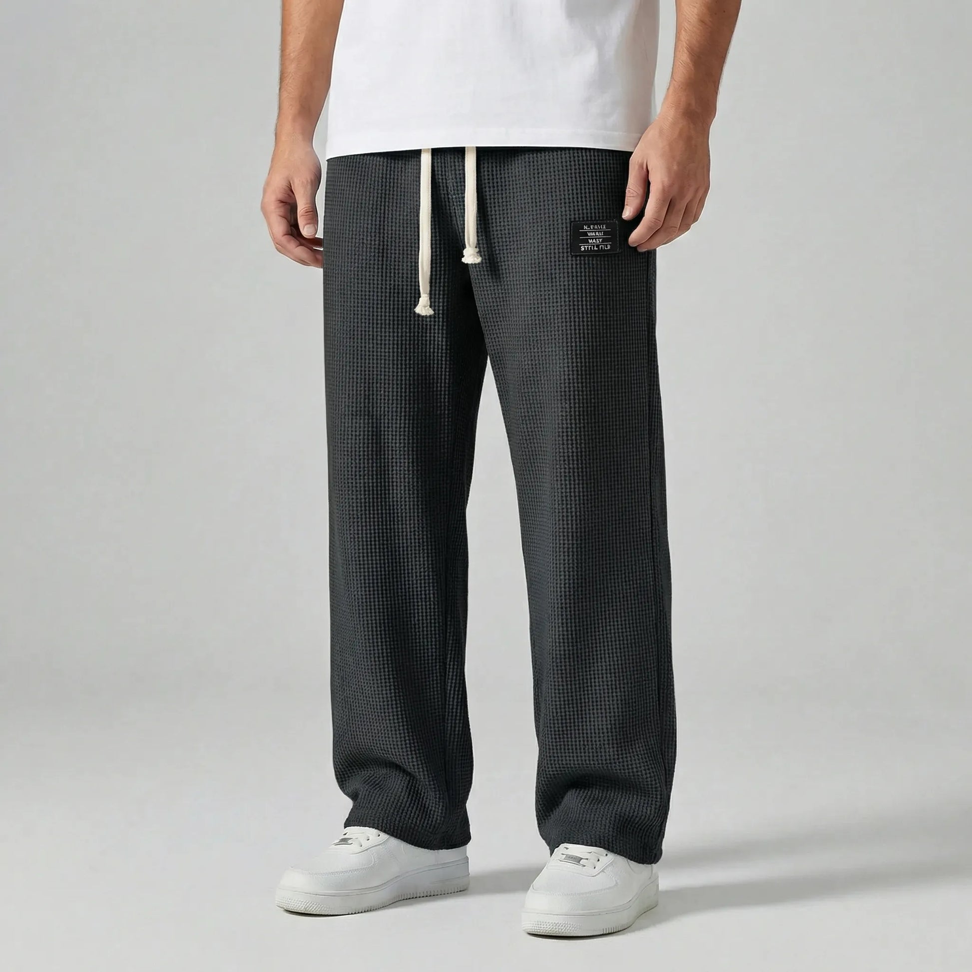 Mens Lounge Wear Trousers With Drawstring Waist - Caspar