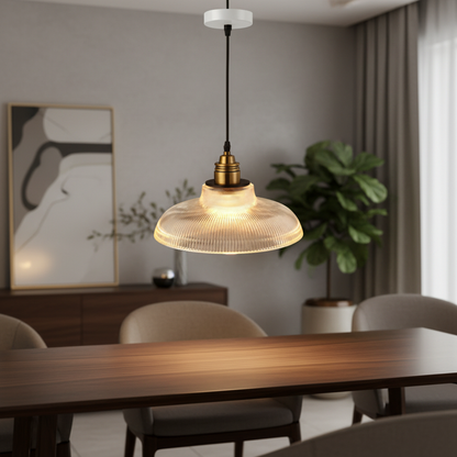Metall Glas Pendelleuchte Modern - AmbiGlow