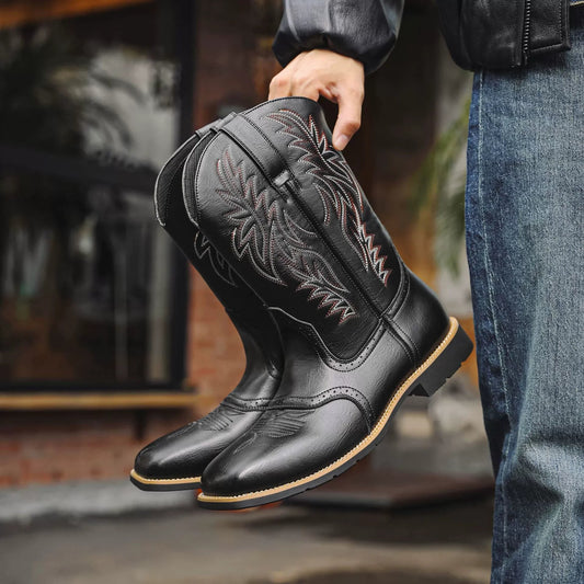 Mid-Calf Cowboy-Style Boot - Ismael
