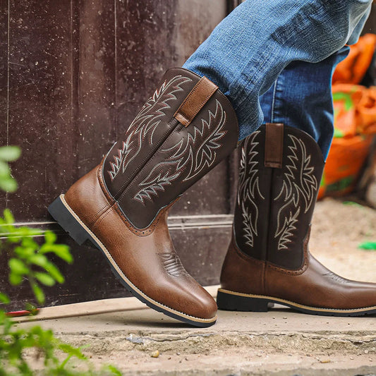 Mid-Calf Cowboy-Style Boot - Ismael