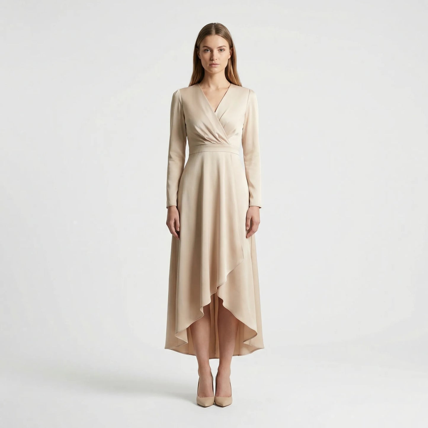 Midi Dress With V-Neckline - Marleen
