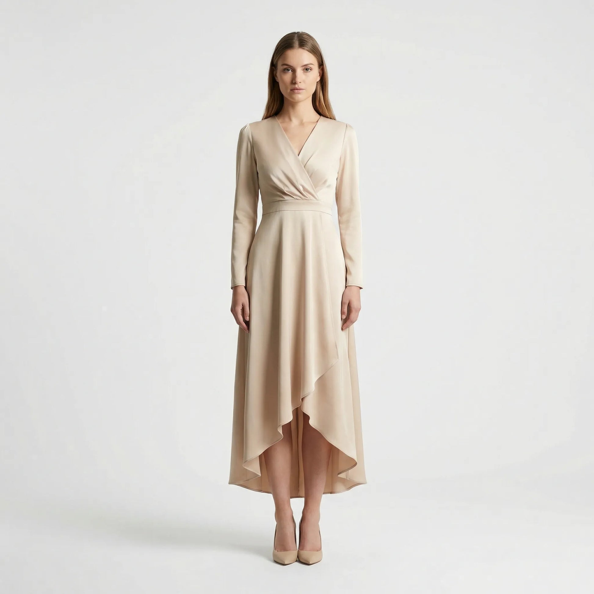 Midi Dress With V-Neckline - Marleen