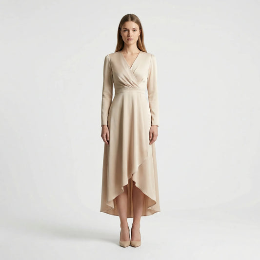 Midi Dress With V-Neckline - Marleen