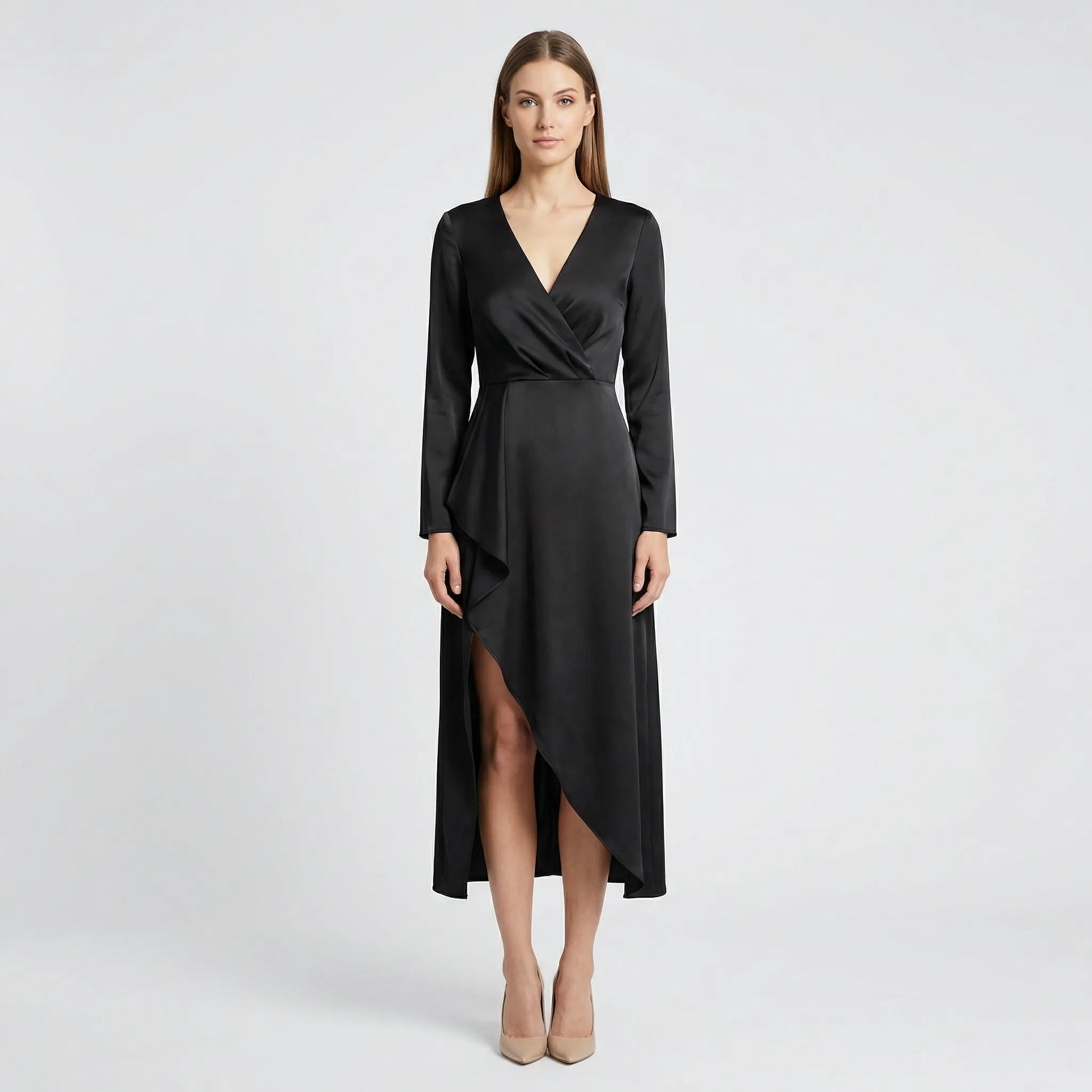 Midi Dress With V-Neckline - Marleen