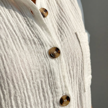 Midi Shirt Dress For Women With Button Front - Flora