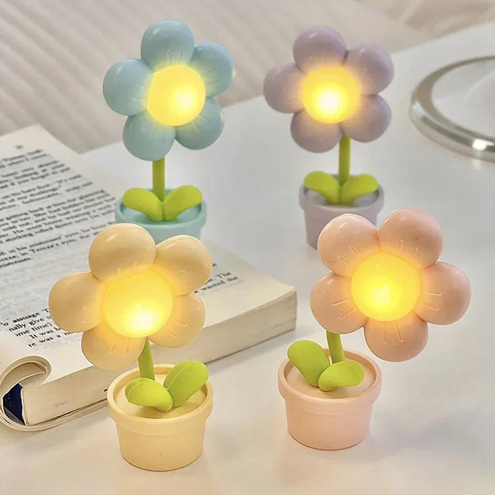 BlossomGlow Small Flower Soothing Table Lamp