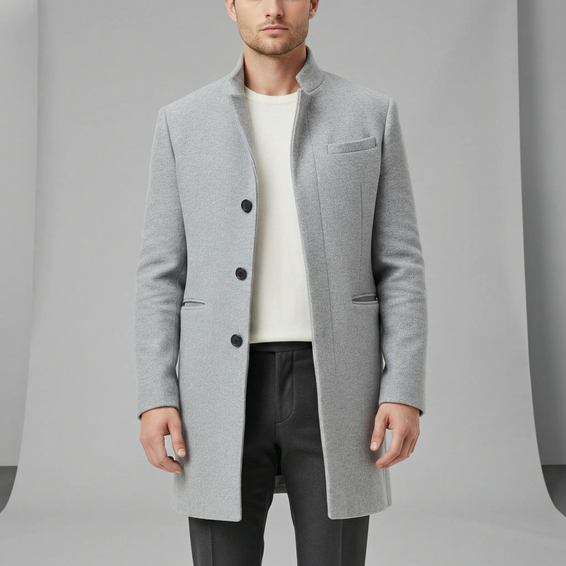 Minimalist Single-Breasted Coat - Loris