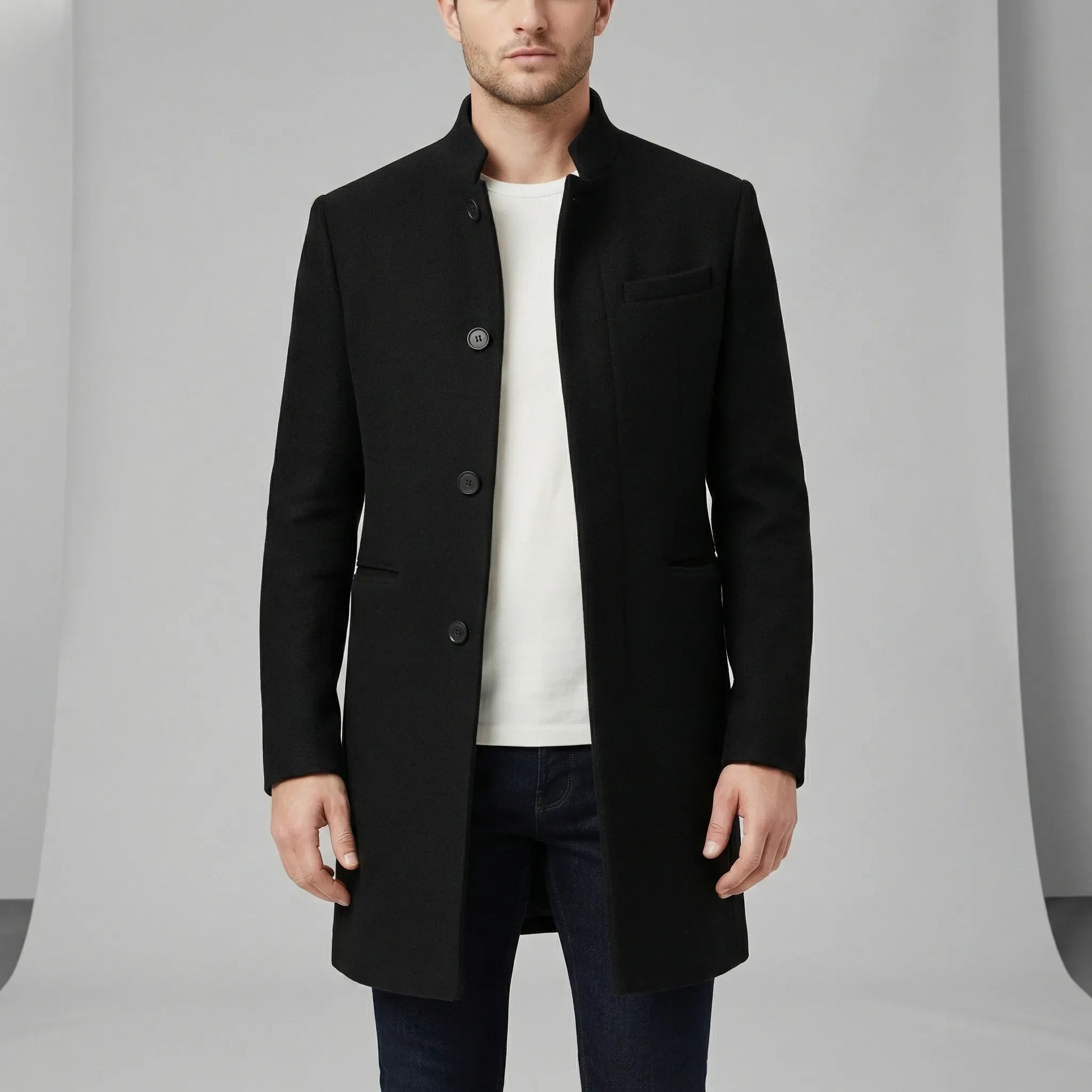 Minimalist Single-Breasted Coat - Loris